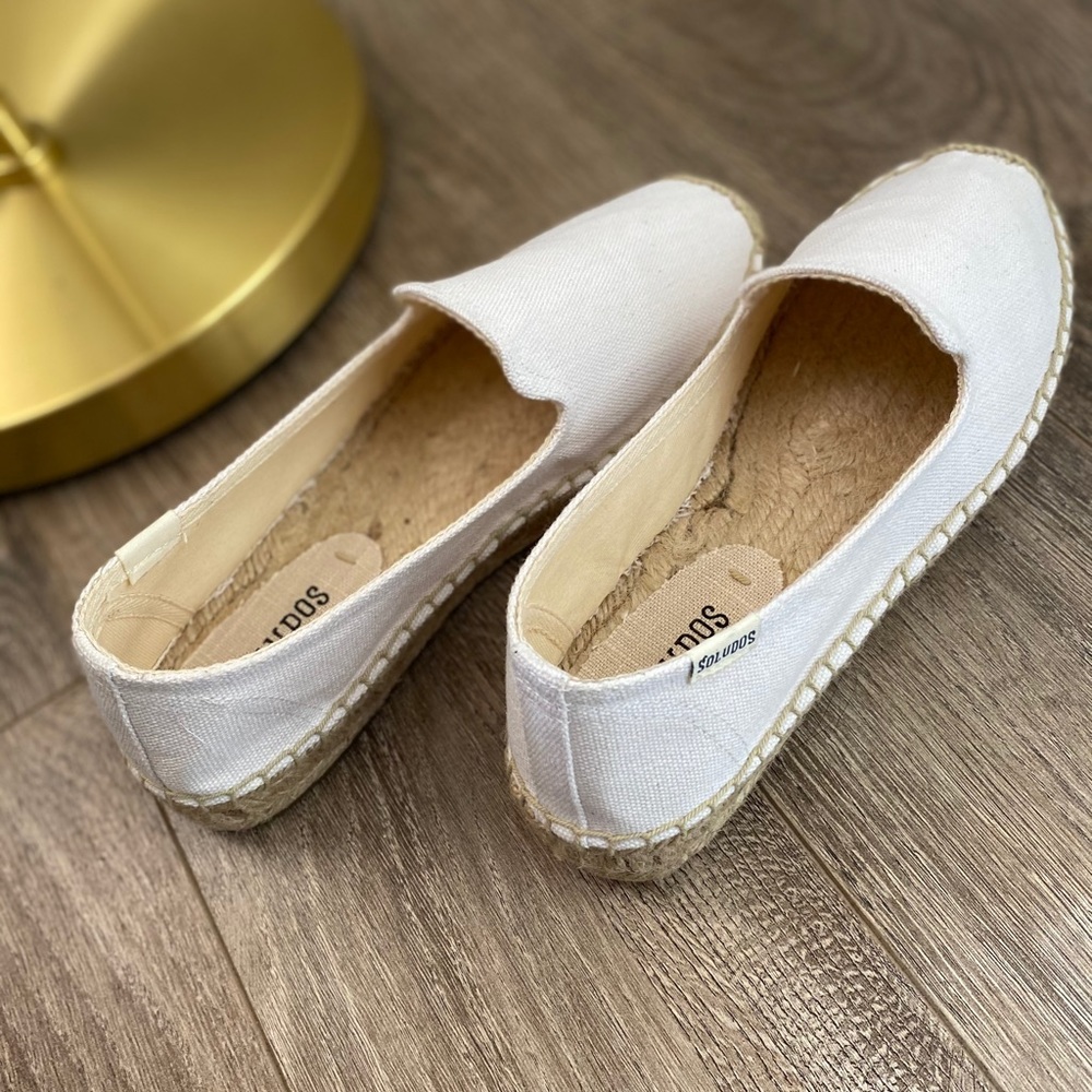 Soludos Canvas Platform Smoking Espadrilles size 8 - Picture 7 of 9
